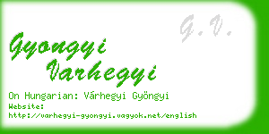 gyongyi varhegyi business card